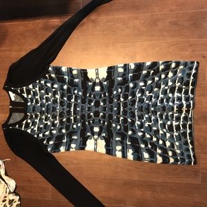 Parker Bandage Mesh Sleeve Dress small